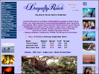 Web site www.dragonflyranch.com, Dragonfly Ranch