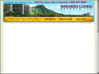 Web site www.hawaiicondo.com, Hawaiian Condo Resorts