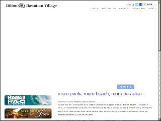 Web site www.hiltonhawaiianvillage.com, Hilton