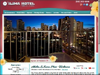 Web site www.ilima.com, Ilima Hotel