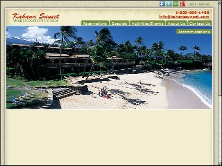 Web site www.kahanasunset.com, Kahana Sunset Rental Program