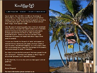 Web site www.konavillage.com, Kona Village Resort