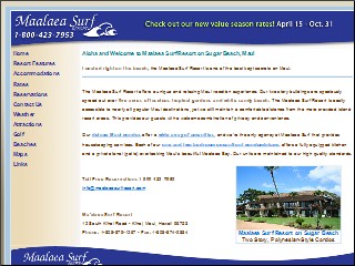 Web site www.maalaeasurfresort.com, Maalaea Surf Resort