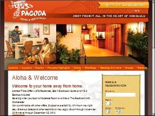 Web site www.pagodahotel.com, Pagoda Hotel - a LITE hotel