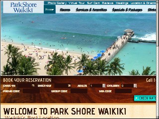 Web site www.parkshorewaikiki.com, Park Shore Waikiki
